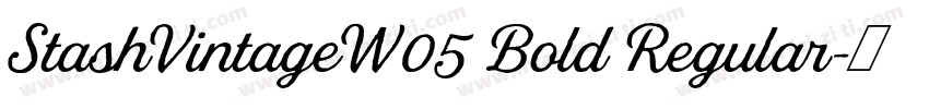 StashVintageW05 Bold Regular字体转换